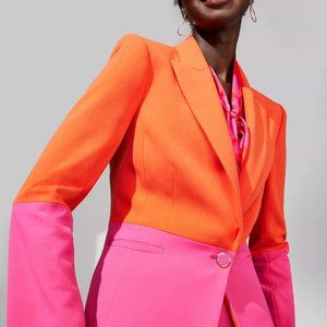 TAHARI ASL Colorblocked Boyfriend Blazer